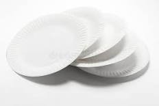 Paper Plate 230mm Uncoated White 50 Pack