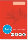 Tudor Exercise Book Ruled A4 14mm Red 48 Page Sold as Each 10 in a Pack