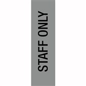 Apli Staff Only Self Adhesive Silver Sign
