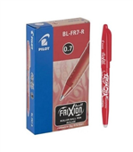 Pilot BLFR7 Frixion Pen Rollerball Fine Erasable Red 12 Box