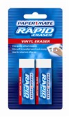 Paper Mate Rapid Erase Erasers White 2 Pack