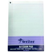 Writer Exam Pad 1 Hole with Margin A4 100 Leaf Each Sold as Each 10 in a Pack