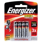 Energizer Max AAA E92 Alkaline Battery 4 Pack