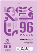 Olympic Eco Grid Book A4 10mm 96 Page Sold as Each 10 in a Pack