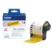 Brother DK22606 Label Roll Yellow 62mmx1524m