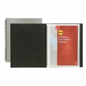 Marbig 2008702 NonRefillable Display Book A4 Twin Wire 30 Pocket Black