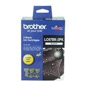 Brother LC67BK2PK Ink Cartridge Twin Pack Black