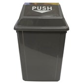 Cleanlink Plastic Bin with Swing Lid 60L Grey
