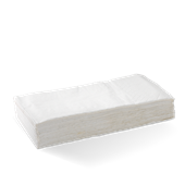 BioPak Dinner Napkin 2Ply 18 Fold 100 Pack  White