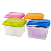 Crystalfile Porta Box 32L Blue Lid Clear Base