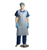 Bastion Polyethylene Apron HangingTearOff 1450mm White pk 100 Pack