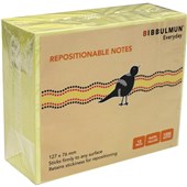 Bibbulmun Sticky Notes 76x 127mm Yellow 100 Sheets Pad 12Pack