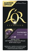 LOr Espresso Coffee Pods Supremo 10 Intensity 10 Box