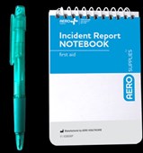 AEROSUPPLIES First Aid Notebook with Pen