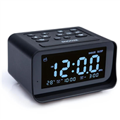 Dolphy Black Dock Station with LED  Thermometer