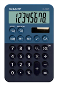 Sharp 8 Digit Pocket Calculator Blue