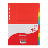 Aspire Divider A4 Manilla 10 Tab Bright