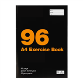 Aspire Exercise Book 55gsm A4 8mm Rule with Margin 96 Page