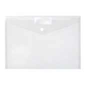 Aspire Document Wallet Clear Name Card Pocket Gusset 30mm Button Close