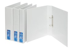 Aspire Insert Binder A4 2D Ring 50mm White Sold as Each 12 in a Box