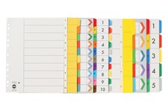 Marbig Dividers 10 Tab Extra Wide A4 Assorted