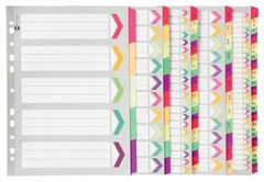 Marbig Dividers Jan to Dec Manilla Reinforced A4 Fluoro
