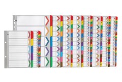 Marbig Dividers 1 to 20 Tab Reinforced A4 Assorted