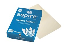 Aspire Manilla Folder Foolscap Buff 100 Box