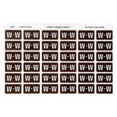 Avery Colour Coding Labels W Side Tab Brown 180 Pack