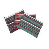 Marbig Pencil Case Tartan Giant 2 Zip 347x254mm