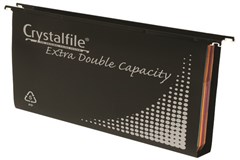 Crystalfile Suspension Files Extra Foolscap Black 10 Box