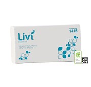 Livi 1415 Essentials Ultraslim 2 Ply Towel 150 Sheets Carton 16 64 per Pallet