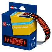 Avery Urgent Dispenser Labels 123 Pack