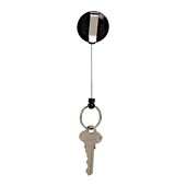 Rexel Key Holder Retractable Nylon Cord Mini Black