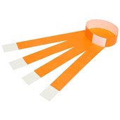 Rexel Tyvek Wrist Band Fluro Orange Pk100