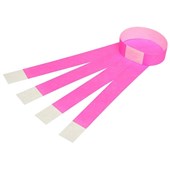 Tyvek Wrist Band Fluro Pink Pk100