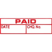 Xstamper Paid With DateCheque Number Stamp 13x42mm Red