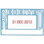 Xstamper Multi Dater RECEIVED SelfInking Stamp Red Blue