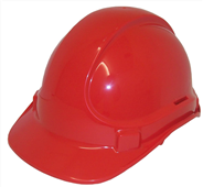 3M TA560 Safety Helmet Unvented ABS Red Bx10