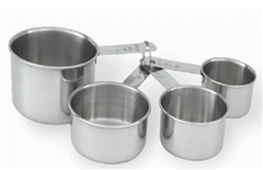 4 Piece Stainless Steel Measuring Cup Set