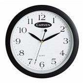 Carven Wall Clock 300mm Round Black