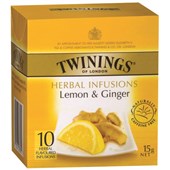 Twinings Lemon and Ginger Tea Bags 10 Pack