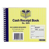 Spirax 504 Cash Receipt Book Sold as Each 10 in a Pack