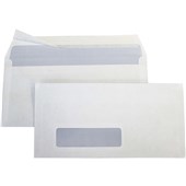 Cumberland Envelopes Window Face Strip Seal DL White 500 Box