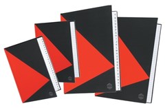 Marbig Note Book Index 200 Pages A5 Red and Black Sold as Each 5 in a Pack