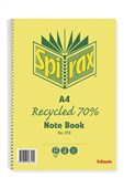 Spirax 810 Notebook 120 Pages Recycled A4 Sold as Each 5 in a Pack