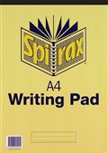 Spirax 411 Writing Pad White Ruled 100 Leaf 411 A4 Sold as Each 5 in a Pack