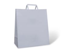 75 Flat Fold Handle Bag White