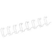 Fellowes Binding Coil 34 Loop 8mm A4 White 100 Pack
