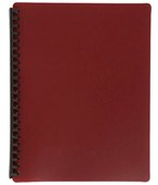 Marbig Display Book Refillable A4 20 Pocket Maroon Sold as Each 20 in a Pack